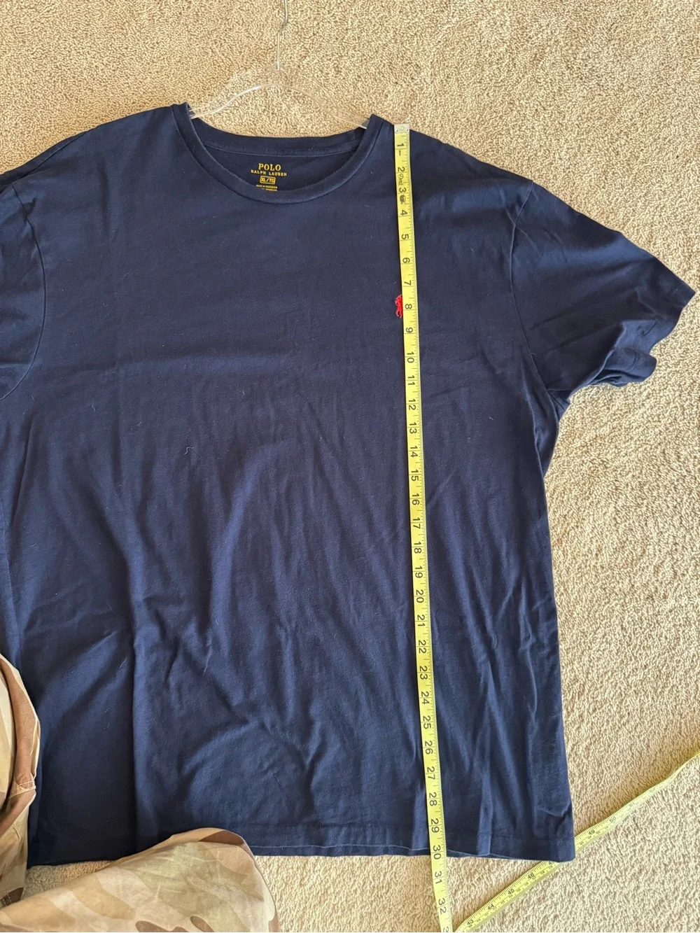 Polo by Ralph Lauren Navy Short-Sleeve Tee with Red Pony- size XL